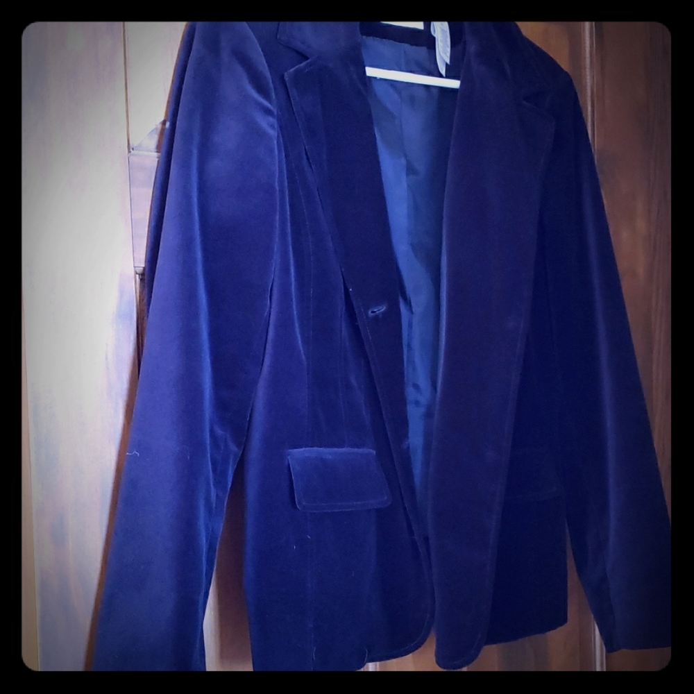 Liz Claiborne black suede blazer